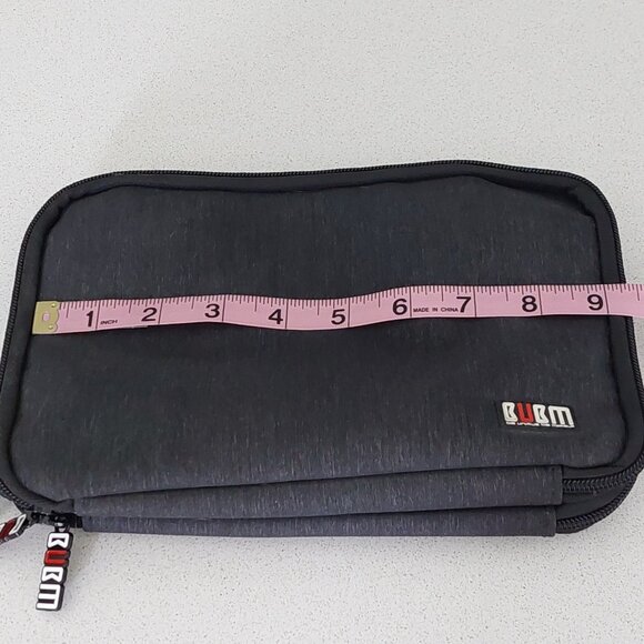 BUBM Electronics Double Layer Medium Storage/Travel Zip Case in Charcoal Gray - Picture 15 of 16